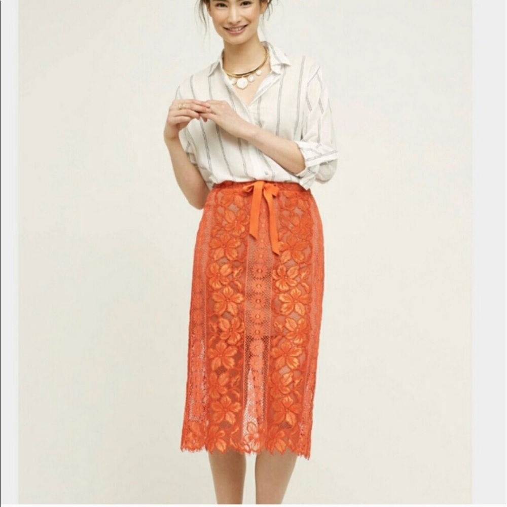 Anthropologie Tracy Reese Lace Pencil Skirt